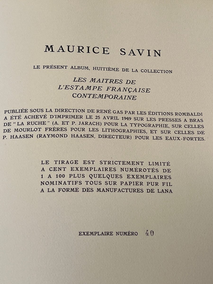 Dix Estampes Originales Présentées Par Pierre Mac Orlan- By Maurice Savin, 1946-photo-3