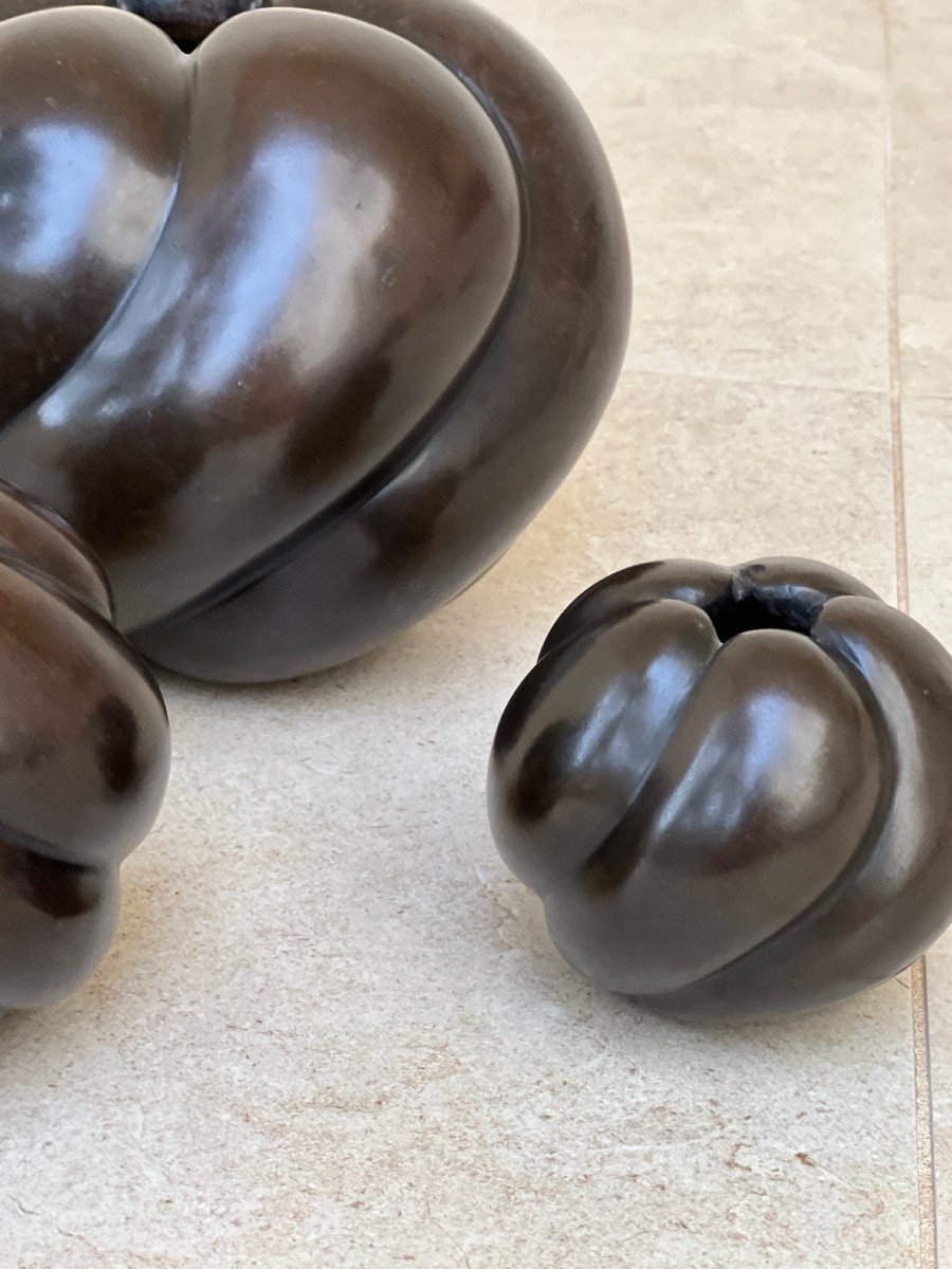 3 Vases En Bronze , Fonderie De Mandalay  Birmanie , XX é Siécle 