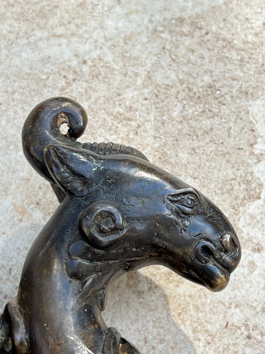 Paire De Poignée Forme Eléphant De Mer En Bronze, Fonderie De Mandalay ,xx é Siecle Birmanie