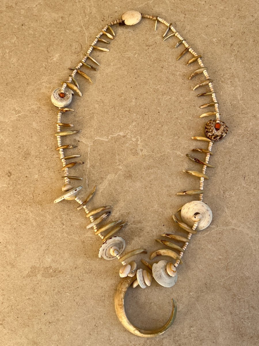 Large Shell Hunter's Necklace, Abelam, Papua New Guinea, 20th Century-photo-6