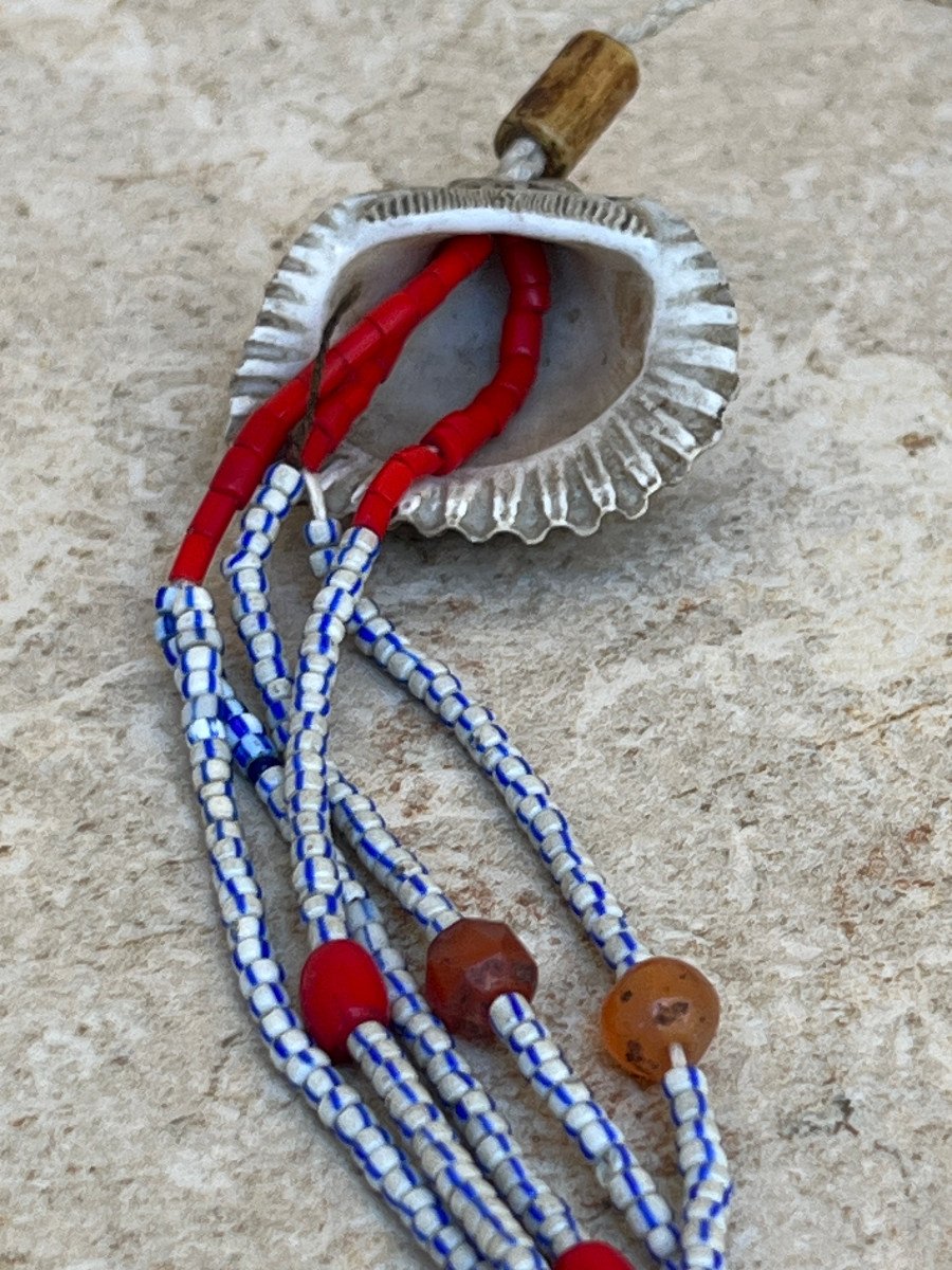 Rare Collier Ethnique Tribu Lashi , Birmanie , Fin XIX é Siècle-photo-8