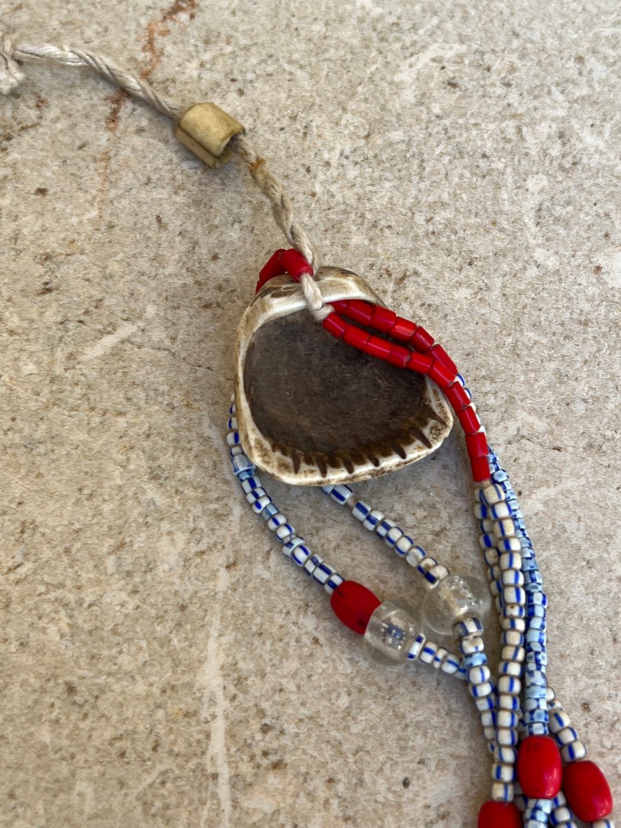 Rare Collier Ethnique Tribu Lashi , Birmanie , Fin XIX é Siècle-photo-7