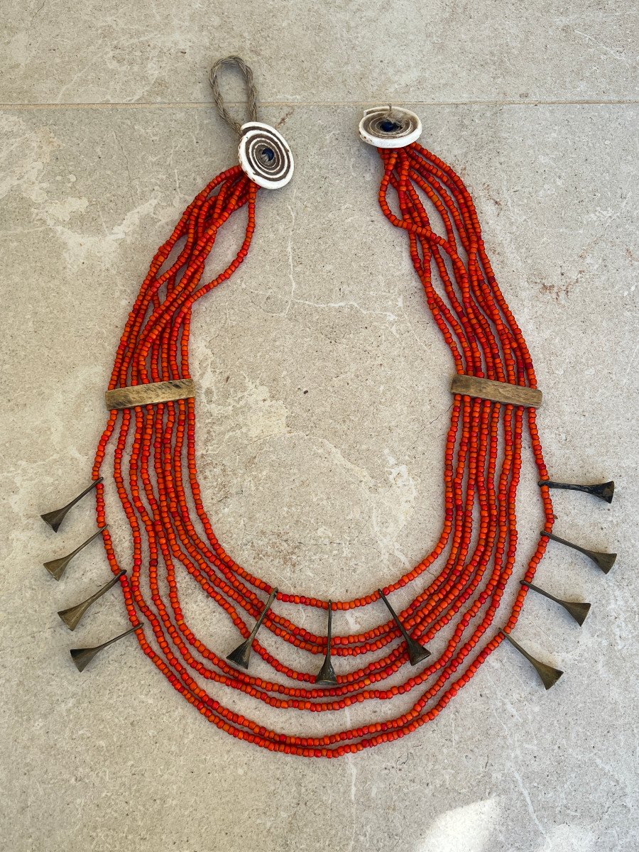 Multi-strand Tribal Necklace Naga Tribe Konyak Nagaland-photo-4