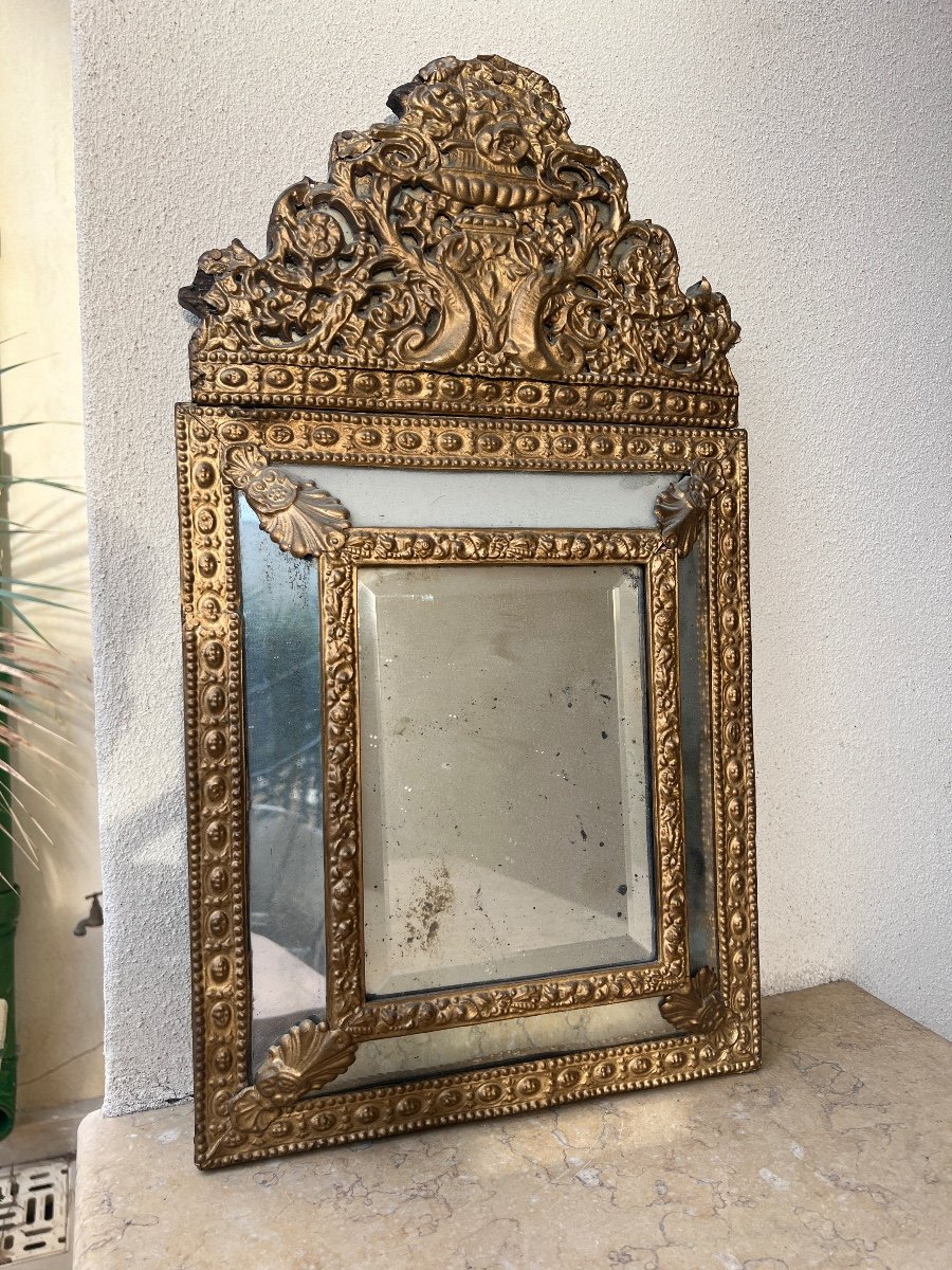 Small Pareclosed Mirror 19th Century -photo-5