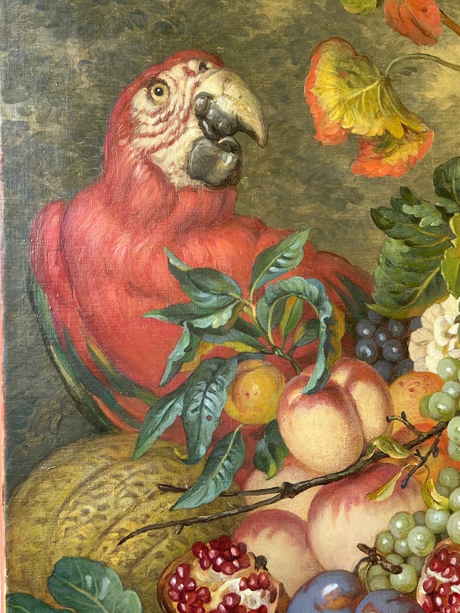 Still Life Painting With Parrot -photo-6