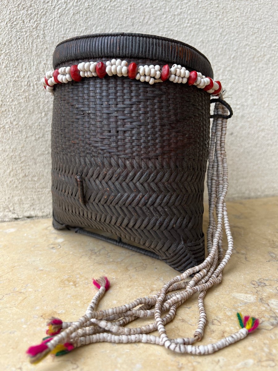 Basketry For Medicinal Plants Rawang Tribe XIX Century Burma -photo-2