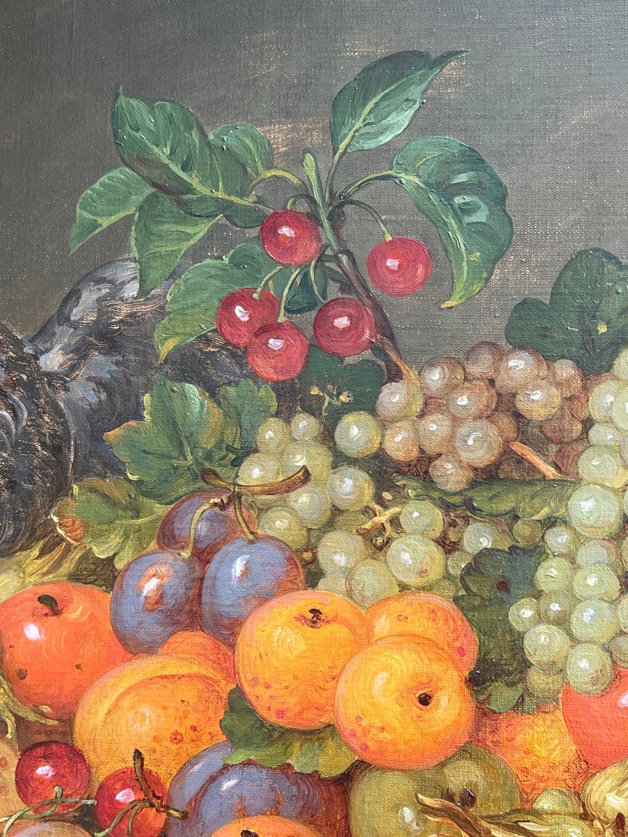 Painting Still Life With Parrot Alla Advonina -photo-3