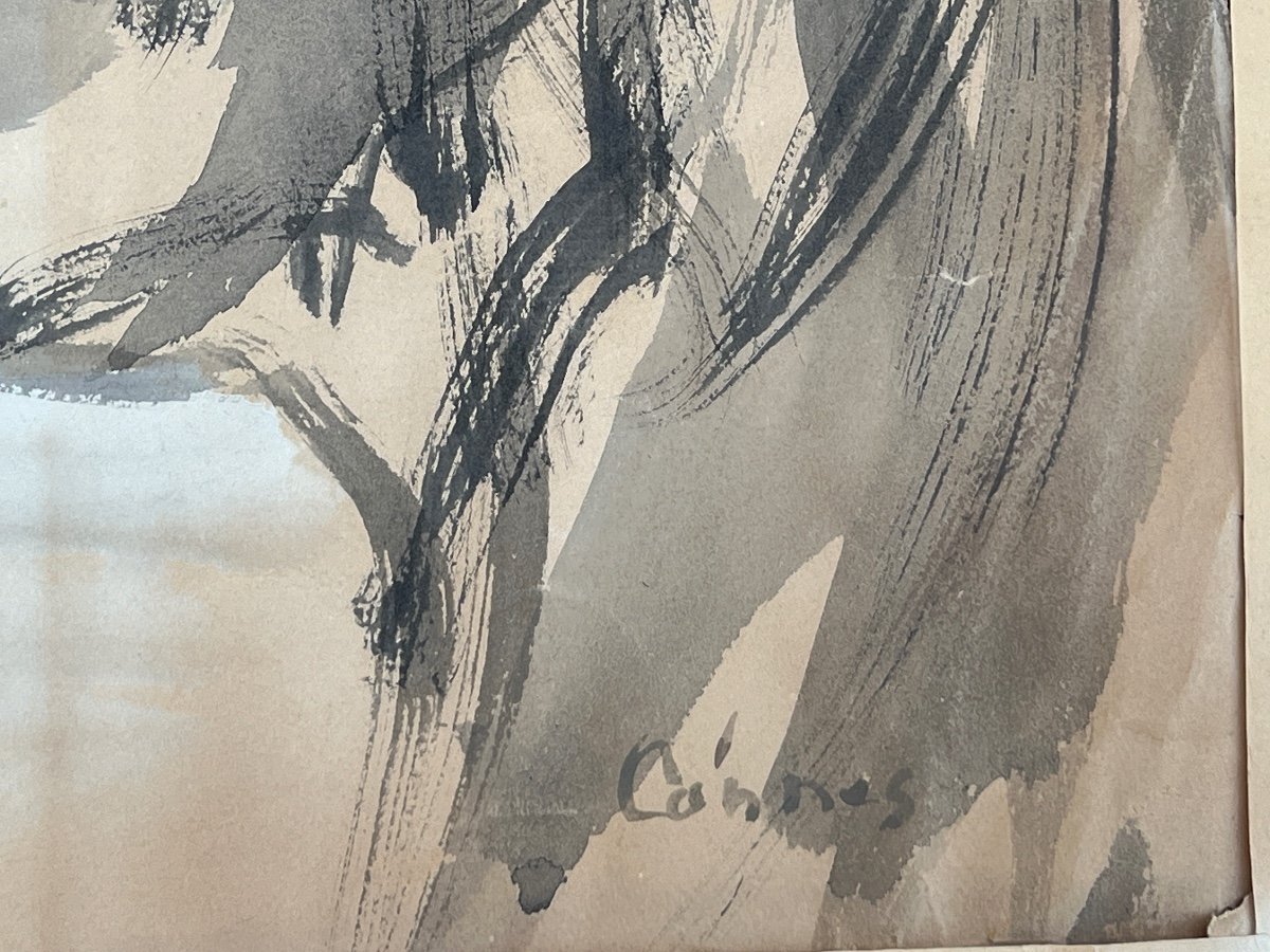 Aquarelle Sur Papier  Cannes Par Laverdet Jean-paul  Circa  1946-photo-1