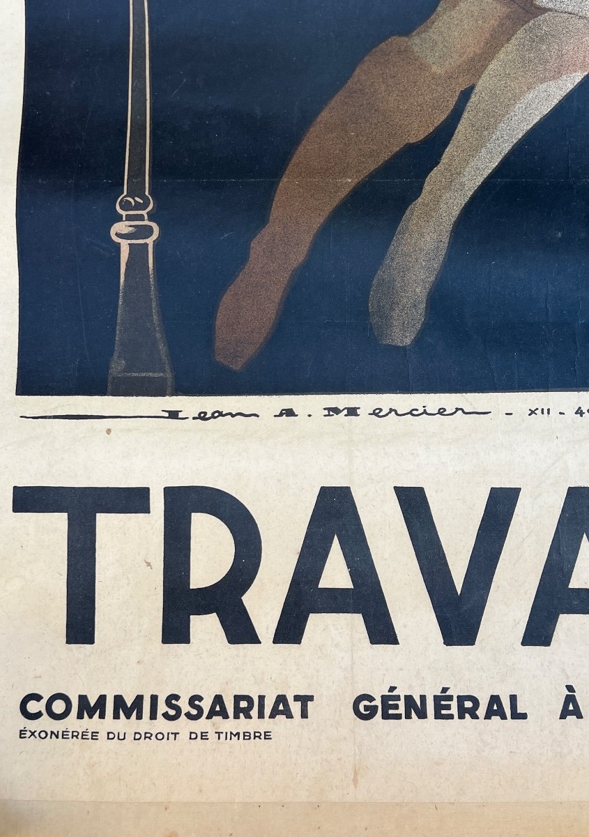 Poster From The Education And Sports Commission 1940. Signed Jean à. Mercier -photo-3