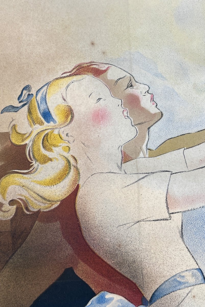 Poster From The Education And Sports Commission 1940. Signed Jean à. Mercier -photo-6