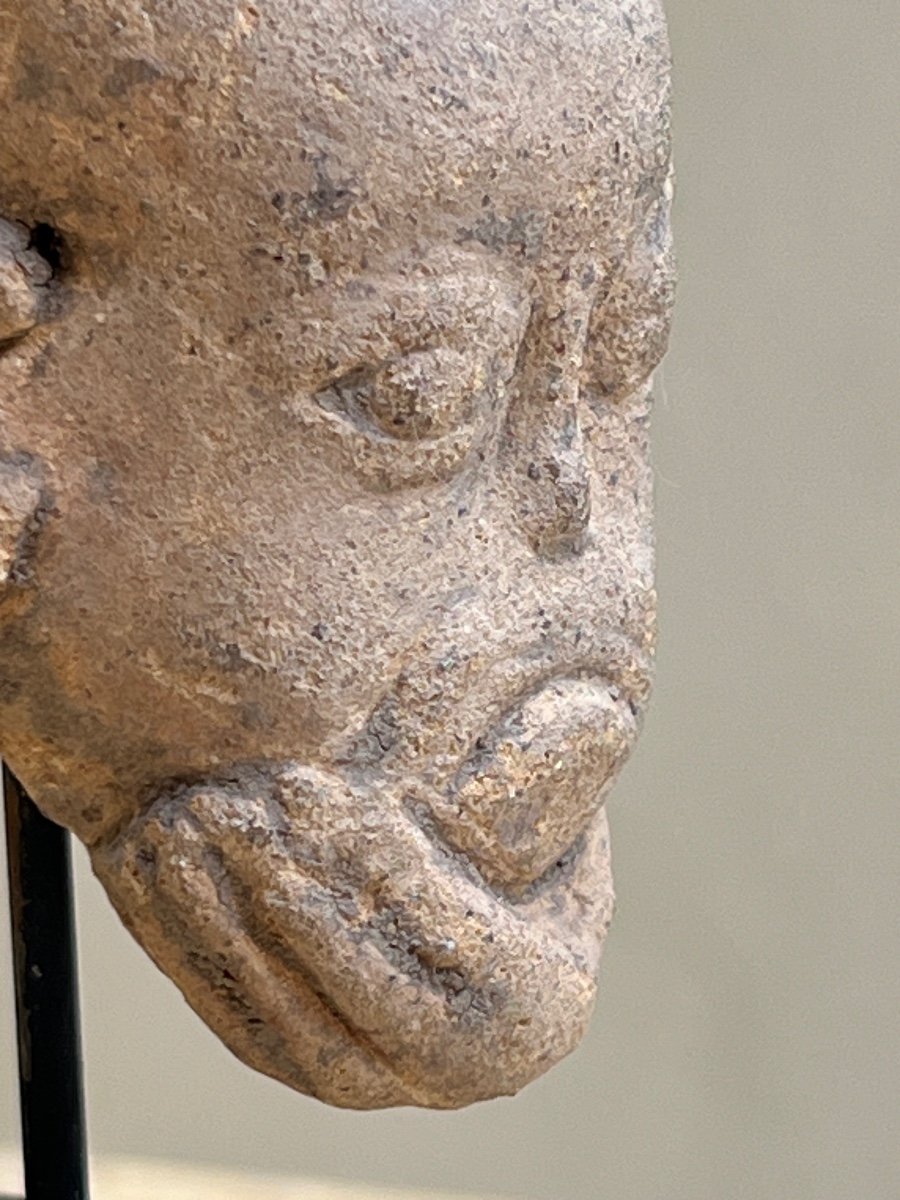 Terracotta Dignitary Head, Majapahit Kingdom Late 13th/early 16th Century 