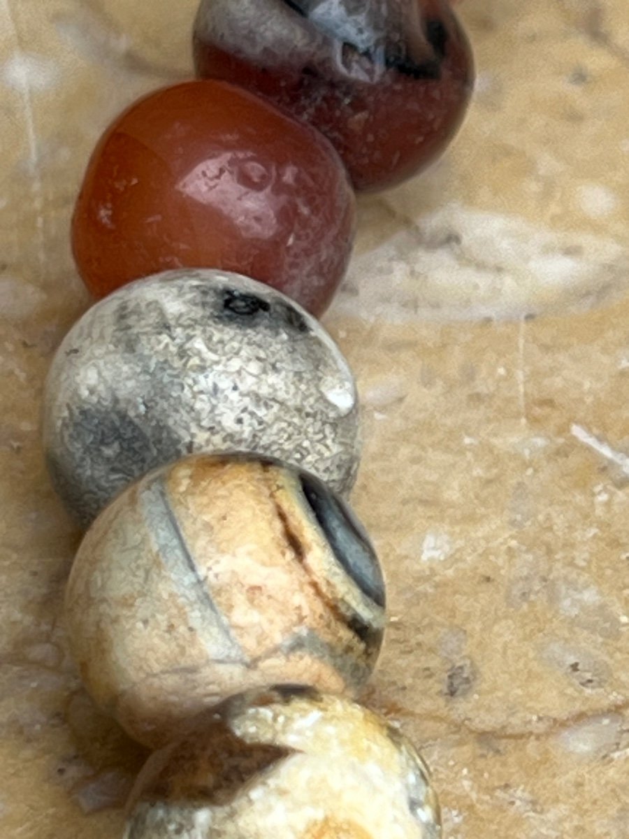 Collier Cornaline Et Jade De Fouille, Fin XIX Siècle Birmanie -photo-4