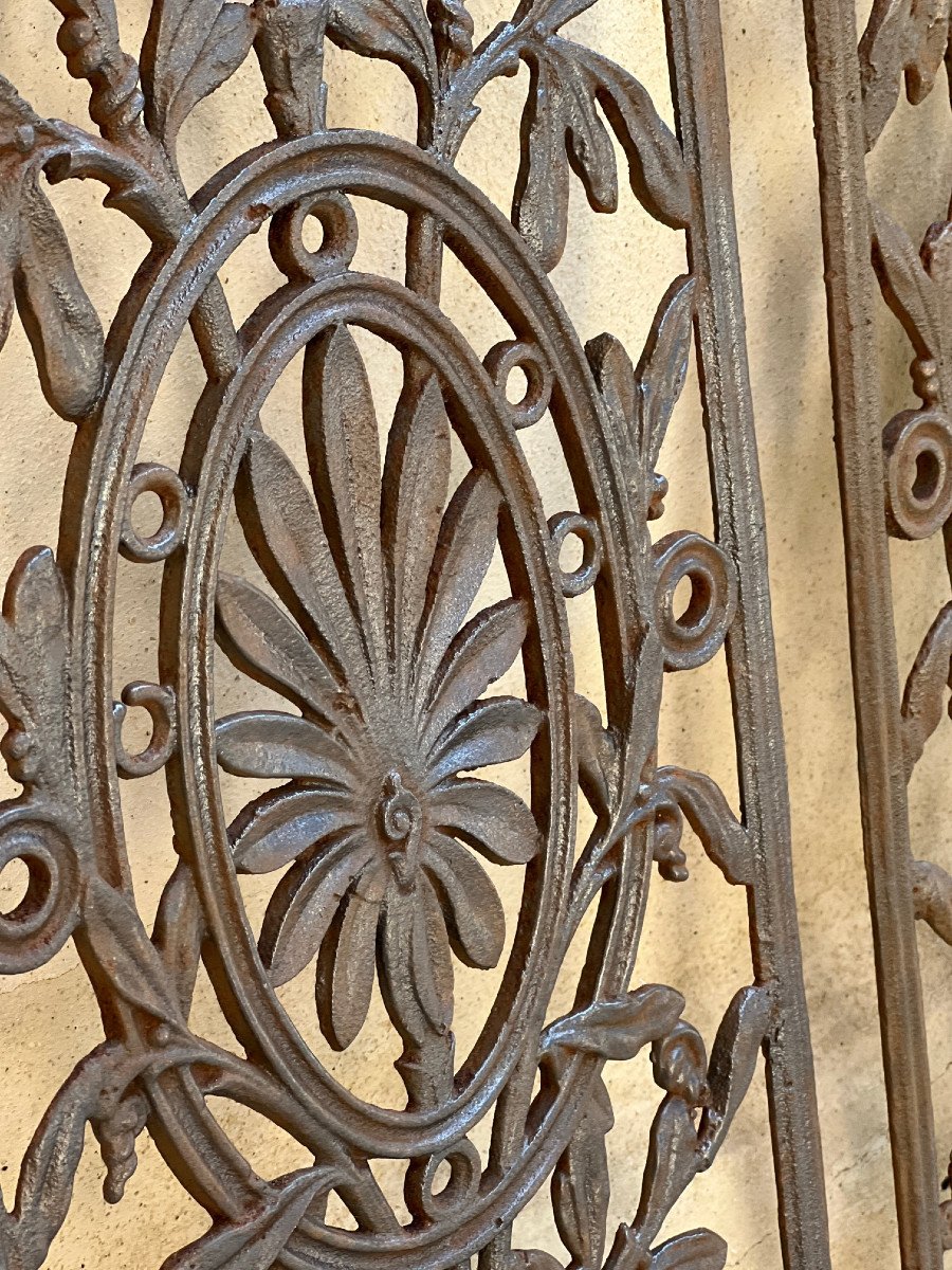 6 Cast Iron Grilles Traveler's Tree Model, English Colonial House, Burma --photo-6
