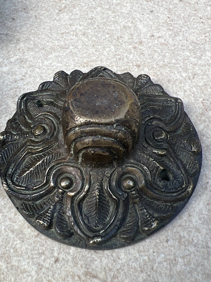 Door Knocker Model Dolphin In Bronze Foundry Mandalay 20th Century -photo-4