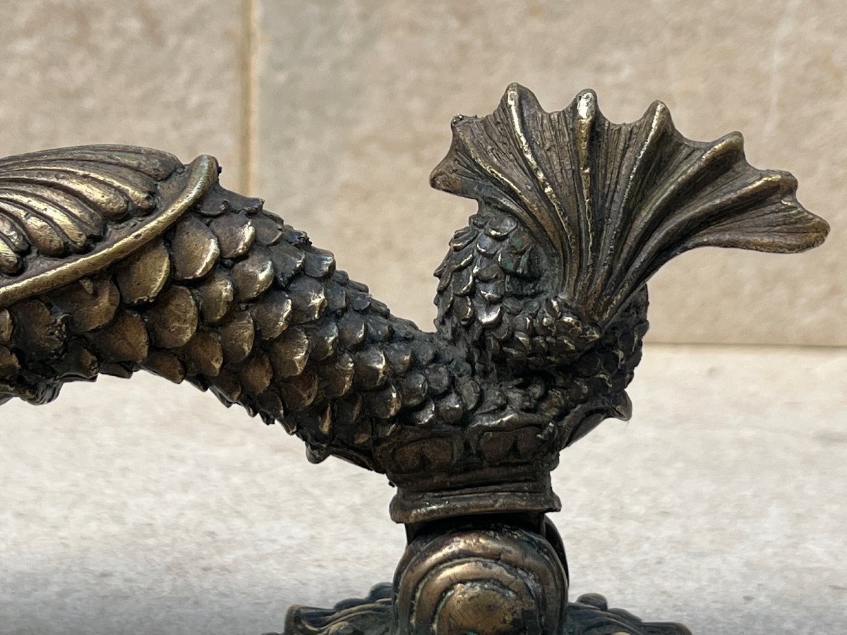 Door Knocker Model Dolphin In Bronze Foundry Mandalay 20th Century -photo-6