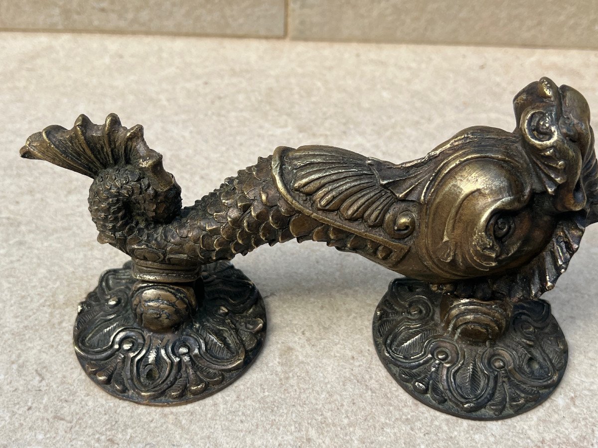 Door Knocker Model Dolphin In Bronze Foundry Mandalay 20th Century -photo-8