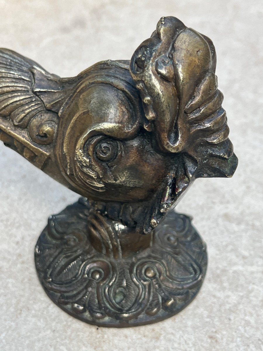 Door Knocker Model Dolphin In Bronze Foundry Mandalay 20th Century 