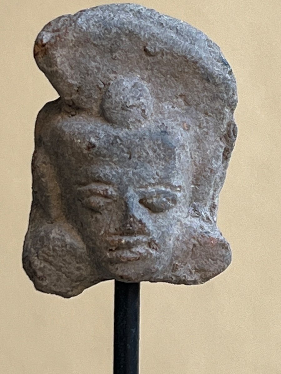Tête De Femme  Terre Cuite Java Est Royaume Majopahit 13 E Siècle Indonésie-photo-4