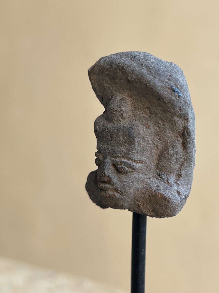 Tête De Femme  Terre Cuite Java Est Royaume Majopahit 13 E Siècle Indonésie-photo-2