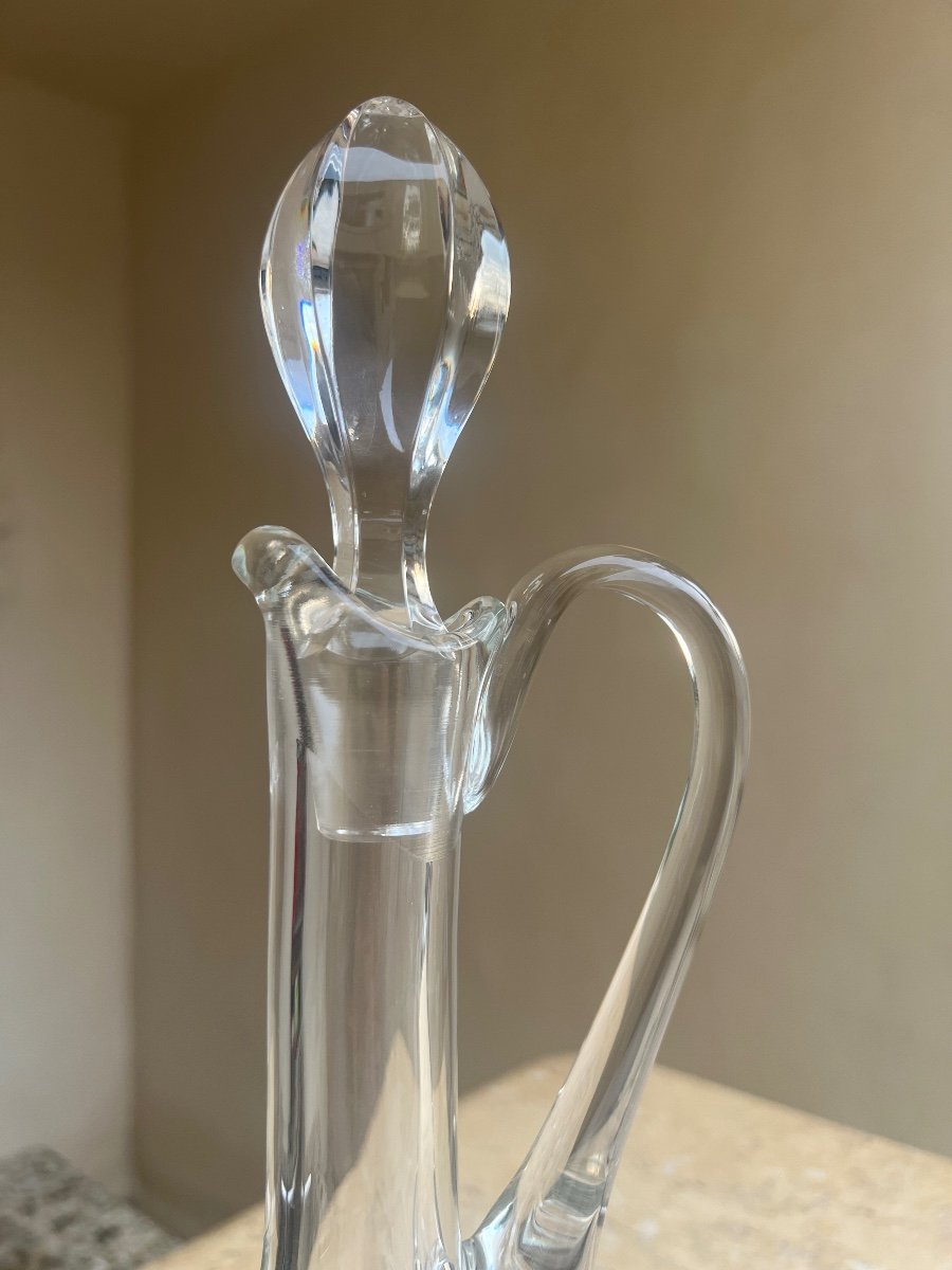 Carafe Aiguière En Cristal Estampillée Baccarat 