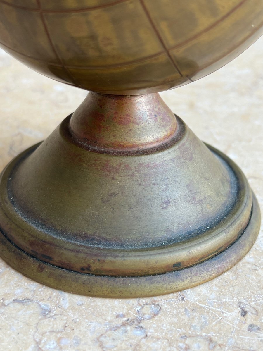 Brass Globe Ashtray Chicago World's Fair 1933-photo-8