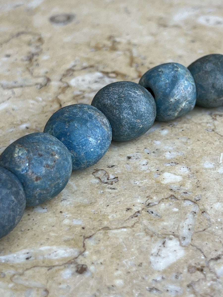 Collier De Pate De Verre De Fouille Ethnie Lisu Birmanie -photo-1