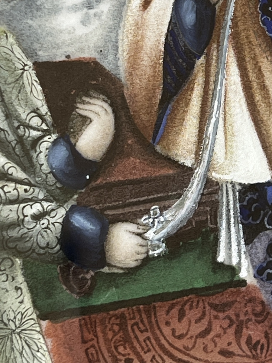 Peinture sur papier de riz fumerie d’opium milieu 19 e siècle Chine -photo-4