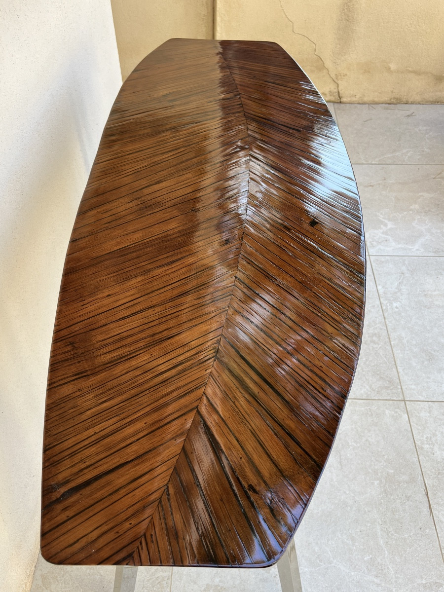 Designer Bamboo Leaf Console 