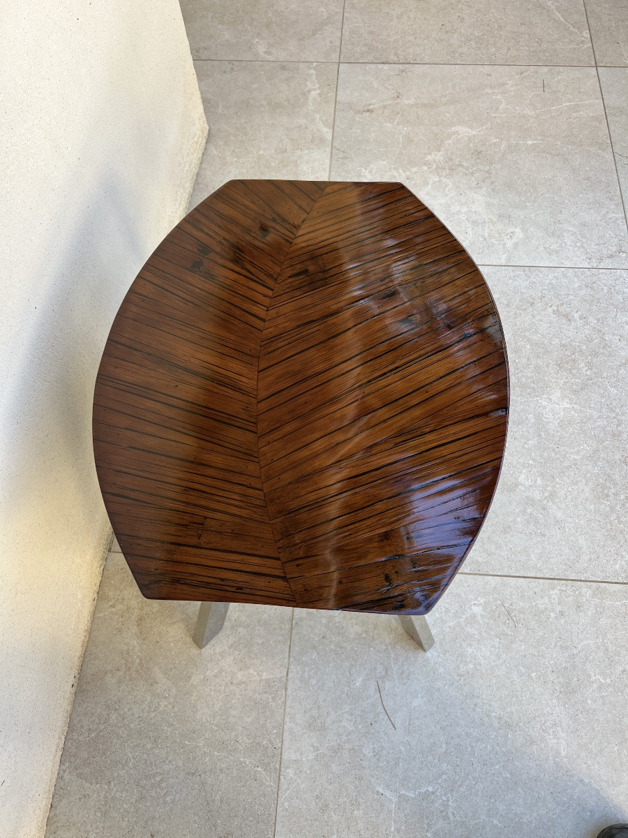 Bamboo Leaf Design Side Table -photo-2