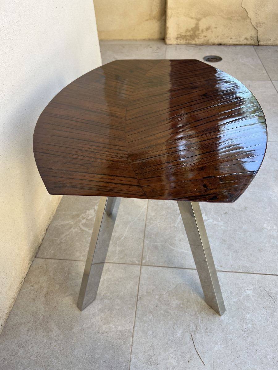 Bamboo Leaf Design Side Table -photo-3