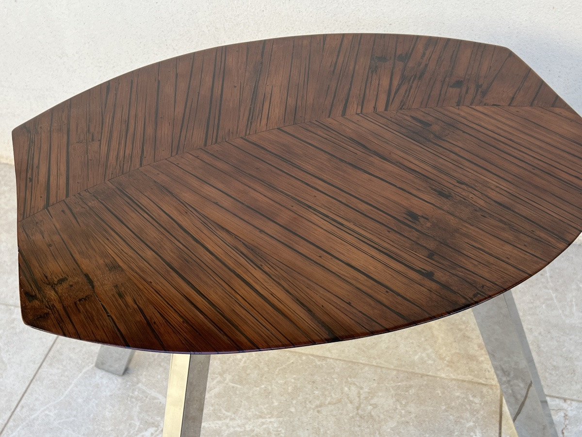 Bamboo Leaf Design Side Table -photo-2