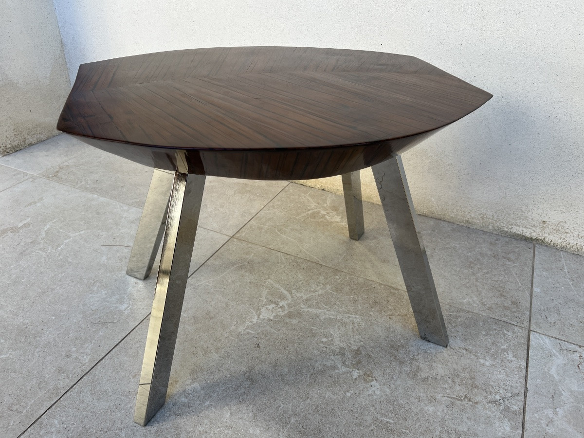 Bamboo Leaf Design Side Table -photo-3