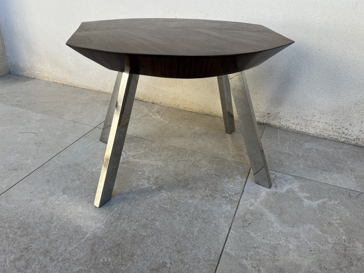 Bamboo Leaf Design Side Table -photo-4