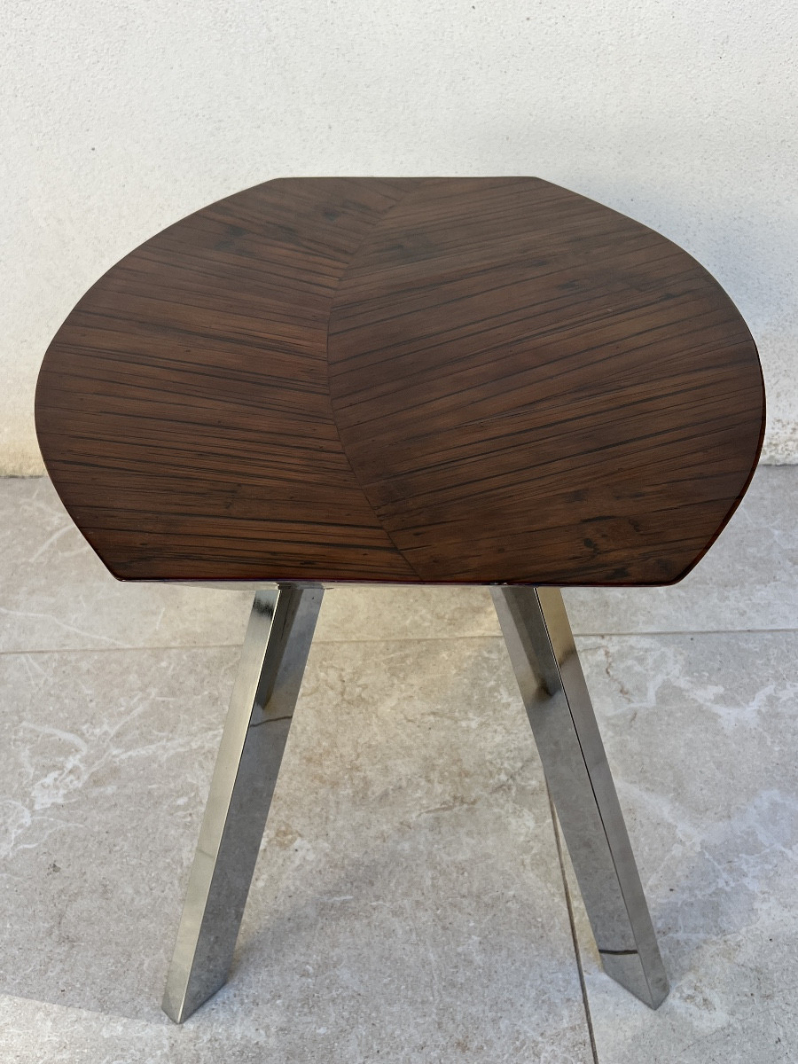 Bamboo Leaf Design Side Table 