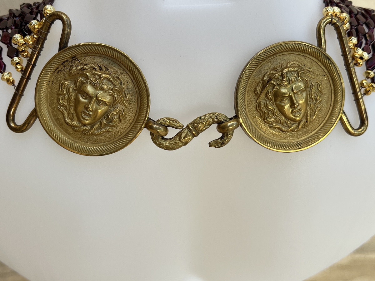 Multi-strand Garnet Bead Necklace From Rangoon, Burma -photo-2