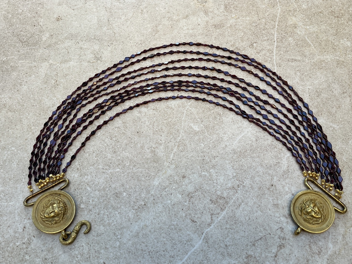 Multi-strand Garnet Bead Necklace From Rangoon, Burma -photo-7