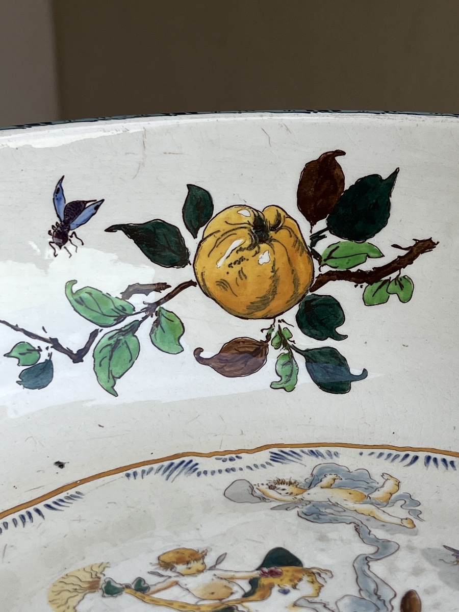 Toilet Set With Pitcher, Featuring Fairy And Cherub Designs, Sarreguemines Lutece -photo-1