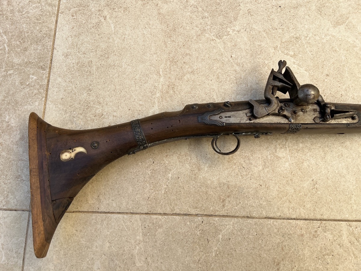 Moukhala Fantasia Morocco Flintlock Rifle, Late 19th Century -photo-3