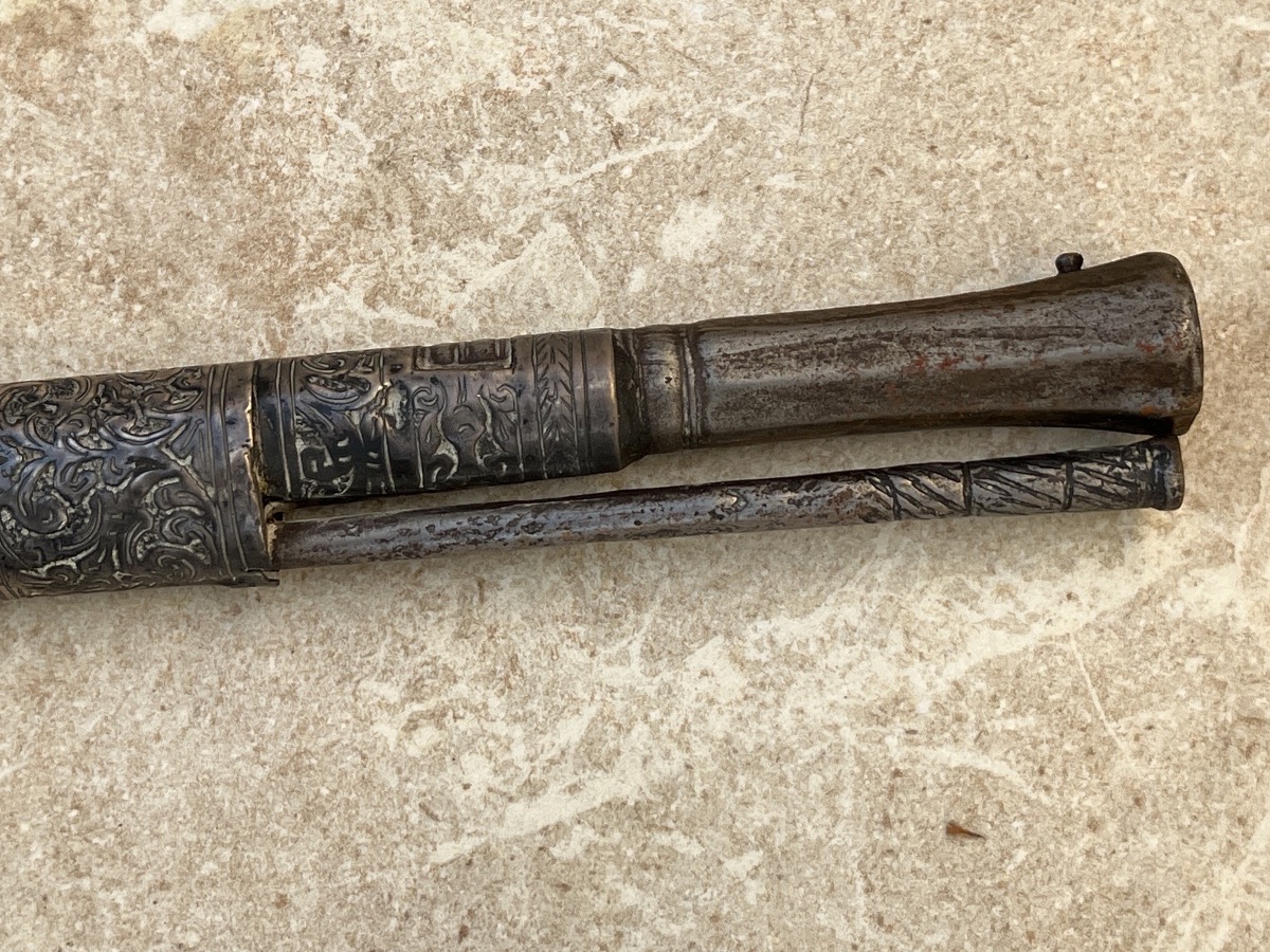 Moukhala Fantasia Morocco Flintlock Rifle, Late 19th Century -photo-2