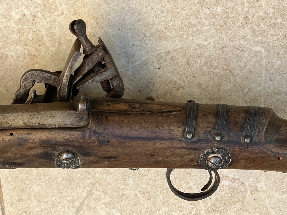 Moukhala Fantasia Morocco Flintlock Rifle, Late 19th Century -photo-3