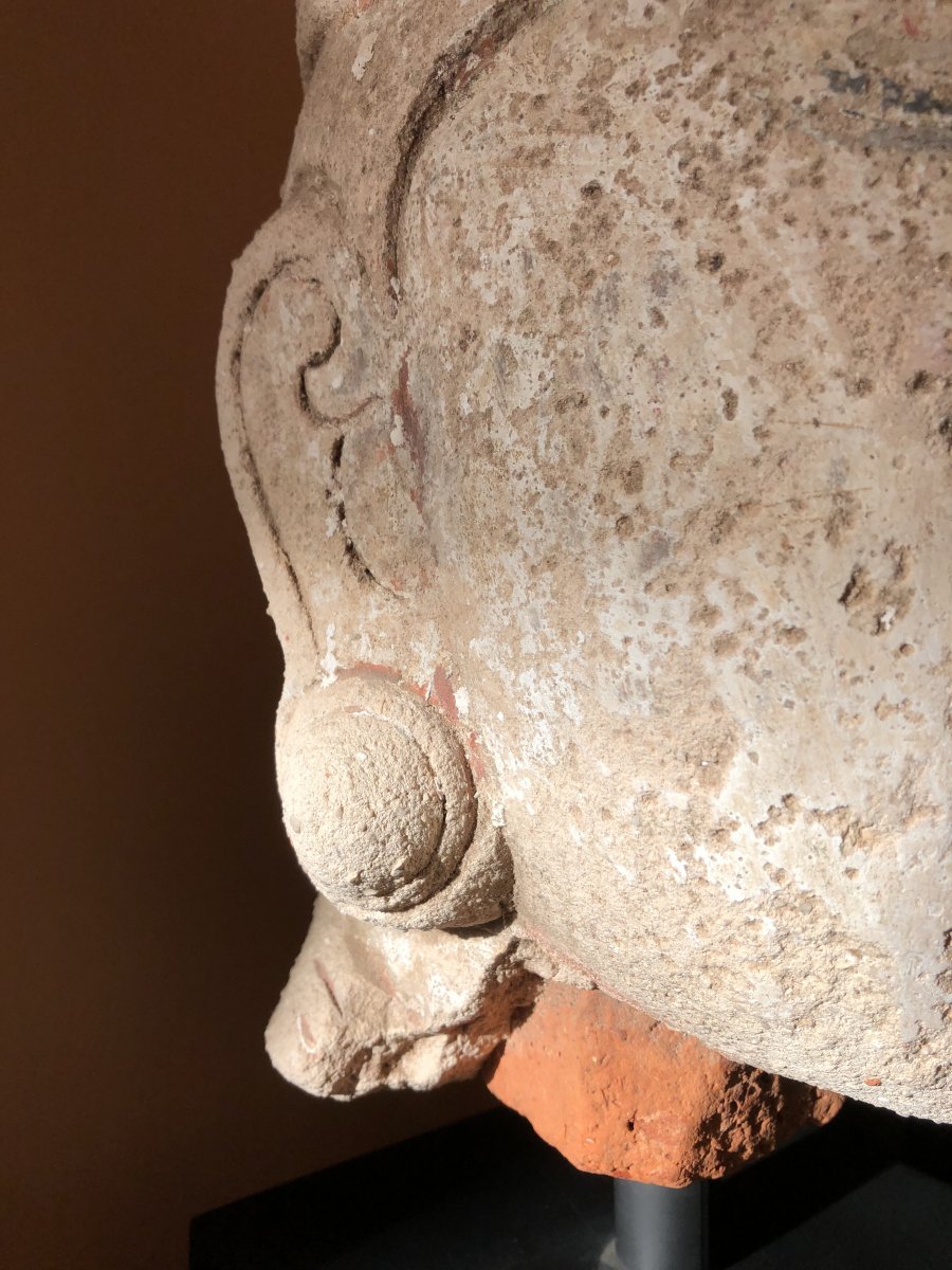 Tete De King Bouddha,  Birmanie , Royaume d'Ava , 16/17 é Siecle -photo-2