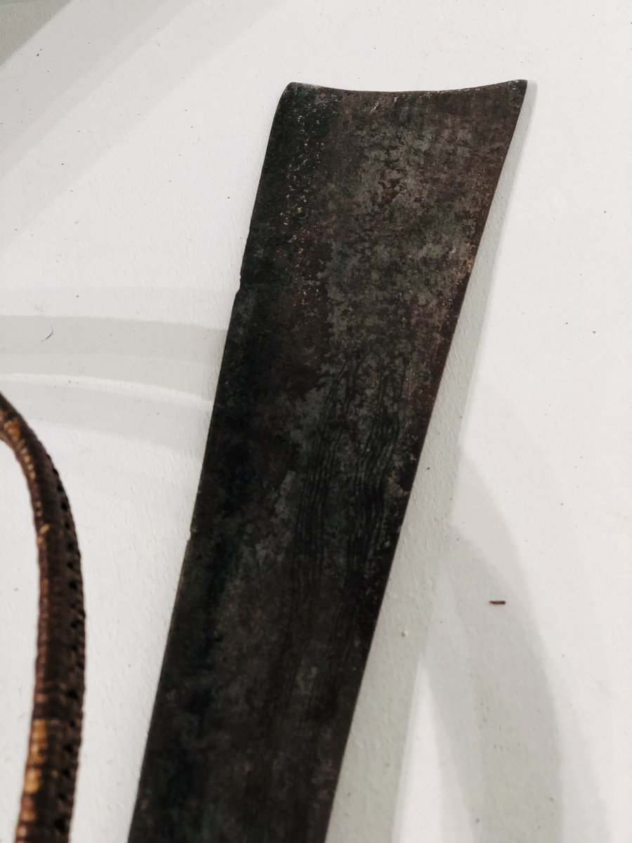 Sabre Et Fourreau De Guerrier Nung Rawang , état Kachin , Birmanie -photo-6