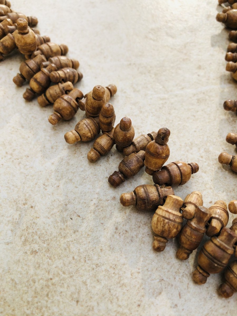 Mala - Buddhist Monk 's Rosary In Bone , Shape Amphora , Shan Province, Burma.-photo-2