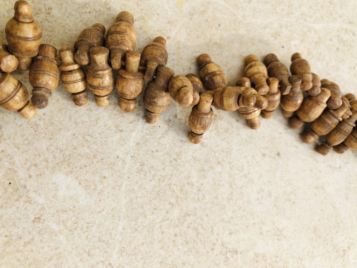 Mala - Buddhist Monk 's Rosary In Bone , Shape Amphora , Shan Province, Burma.-photo-4