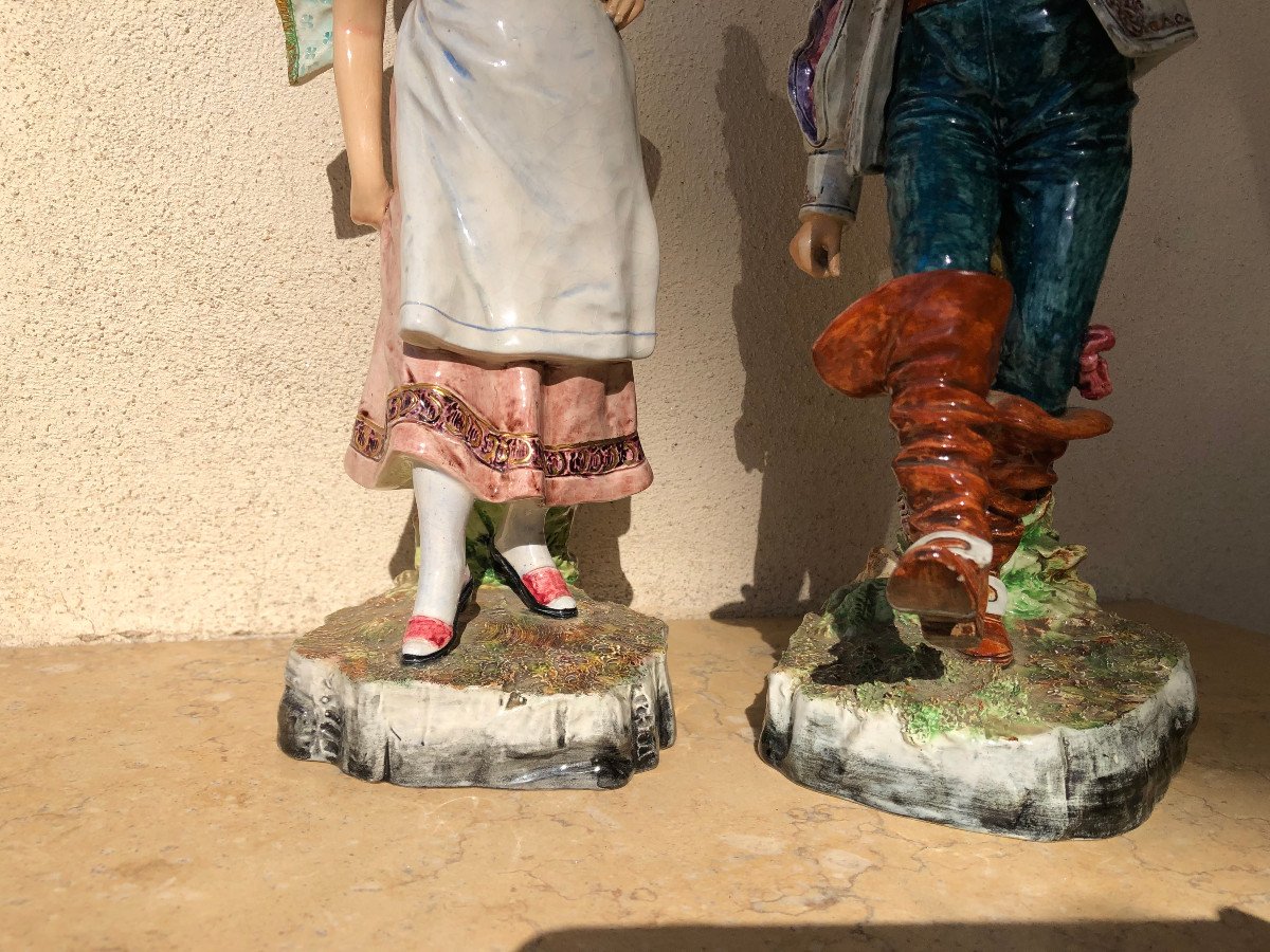 Pair Of German Porcelain Statuettes-photo-3