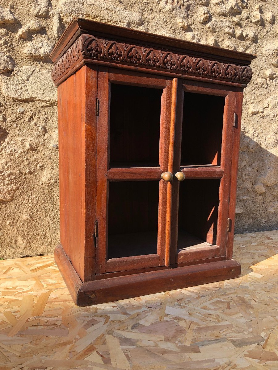 English Colonial Shelf Frieze Fleur De Lys Teak Burma