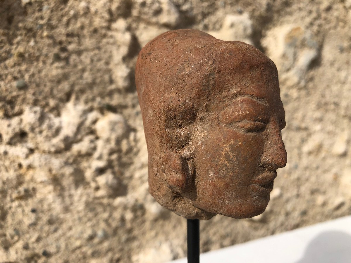 Head Of Woman Terracotta, Kingdom Majapahit, XIIIth / XVIth Century Indonesia.-photo-7