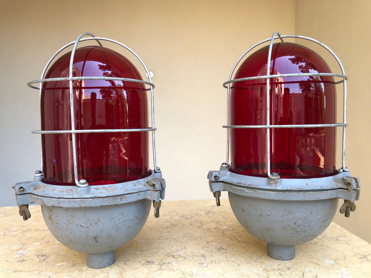 Pair Lantern Of English Colonial Boat Corridor XIXth Century, Rangoon, Burma-photo-6