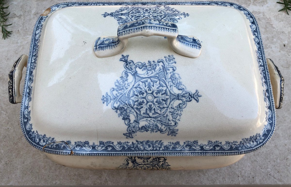 Jean VIEILLARD. Soupière en faïence , décor -photo-6