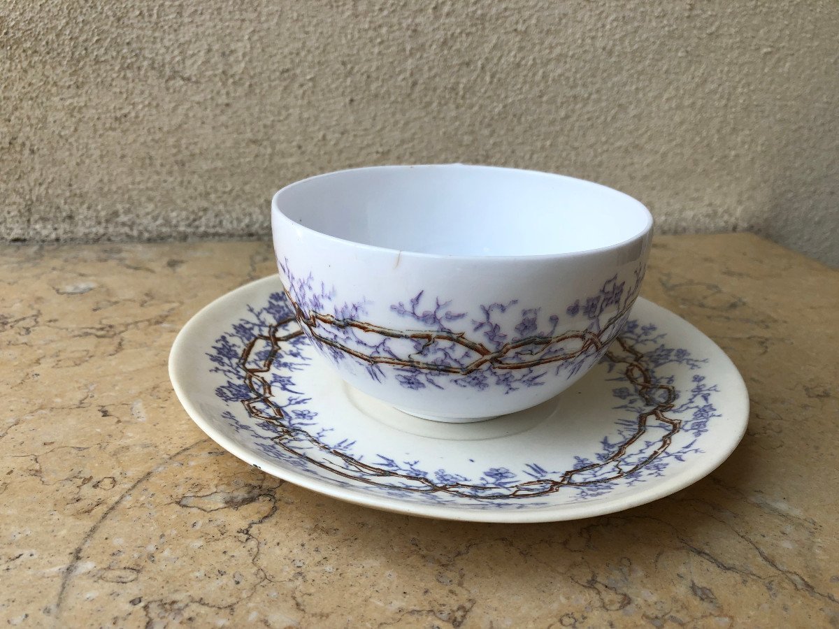 Tasse Dejeuner , Decor Japonisant , Limoges France -photo-2